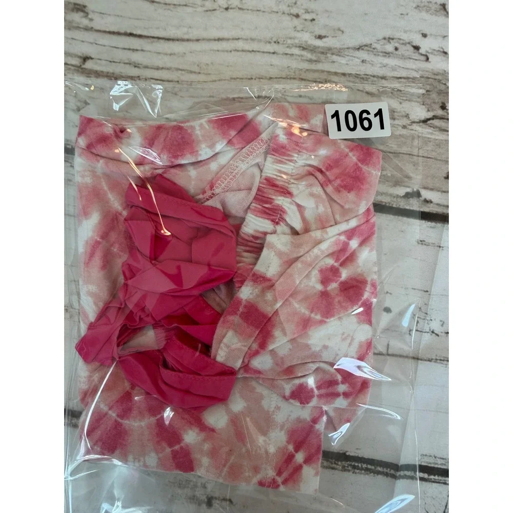 Crewcuts Girls Pink Tie Dye Halter Dress Cross Back XXS Summer Beach